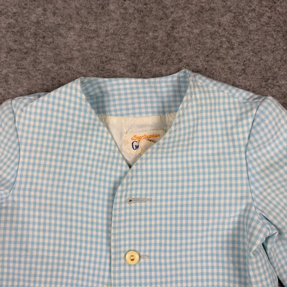 Good Lad Sportswear Blazer Boys Size 2T Blue Gingham Vintage Check Jacket‎